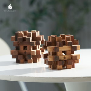 Double Lock a Ball : Puzzle d'évasion avec boule en bois, jeu de logique à double verrouillage, casse-tête éducatif pour enfants et adultes - Product Image 6