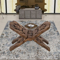 Support de tapis de prière et de tapis de sol en gros, qualité supérieure, moderne, couleur unie, en bois, personnalisé, modèle 5, artisanat Madiha