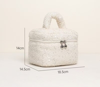Usine de sacs de maquillage à paillettes transfrontalière, Trousse de maquillage portable grande capacité, Sac de toilette de voyage à compartiments
