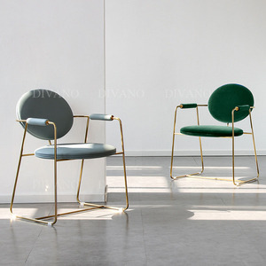 Chaises de salle à manger en acier inoxydable au design luxueux, meubles de maison modernes, chaise de salle à manger rembourrée en cuir DC-00, rembourrée moderne - Product Image 3