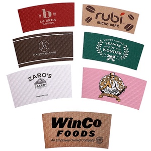 Einweg biologisch abbaubar wettbewerbs fähiger Preis Gedruckt Custom Hot <span class=keywords><strong>Coffee</strong></span> Sleeve Cup Sleeve Hersteller aus China