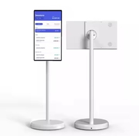 Monitor de TV Inteligente Interactivo Portátil Android de 32 Pulgadas con Soporte de Pie, Pantalla Táctil Inalámbrica, Interfaz USB Serial, Nuevo, Funciona con Batería