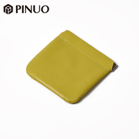 Pochette de rangement portable en cuir PU PINUO avec fermeture à ressort automatique, plusieurs couleurs, logo personnalisé, sac cadeau pour bijoux (bagues, boucles d'oreilles)