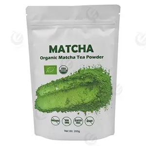 Nhãn Hiệu Riêng Đóng Gói 100% Tự Nhiên Màu Xanh Lá Cây Trà Matcha Bột Nghi Lễ Lớp Màu Xanh Lá Cây Trà Matcha