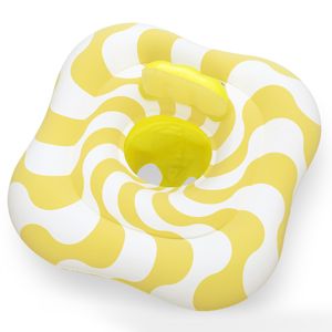Für 32298 PVC Schwimmsitz Schwimmboot Swim Safe <span class=keywords><strong>ABC</strong></span> Comfort Plüsch Wellenförmiger Quadratischer 2-Ring Aufblasbarer Baby-Schwimmreifen - Product Image 1