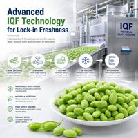Professionele fabriek IQF diepvries edamame bonen, ontpitte korrels, 100% vers materiaal, sojabonen voor catering.