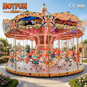 Manège de carnaval d'été : Carrousel mécanique à 25 places avec chevaux - Product Image 1
