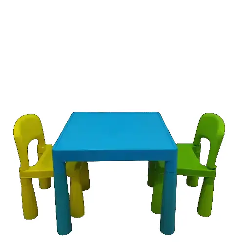 Mesa y silla de plástico para niños de color OEM, mesa y silla de estudio para niños