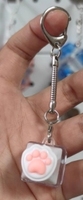 Keyboard Keychain Fidget Toy Cat's Paw Keycap Clicker Fidget Key Chain Decompression Toys Cute Cat's Paw Stress Relief Gifts
