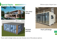 Nouvelle conception de maison préfabriquée moderne de luxe, maisonnette écologique en acier, abri mobile, pod, dôme, villa, appartement