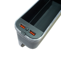 Pu cuir Auto Console Gap Filler multifonctionnel organisateur siège de voiture côté Gap USB stockage