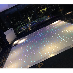 Haute Brillant Blanc Starlit <span class=keywords><strong>LED</strong></span> Tapis <span class=keywords><strong>De</strong></span> Danse Carreaux Étanche pour Mariage Hôtels KTV Blanc Chaud PVC Lampe Corps Scène Lumières - Product Image 6