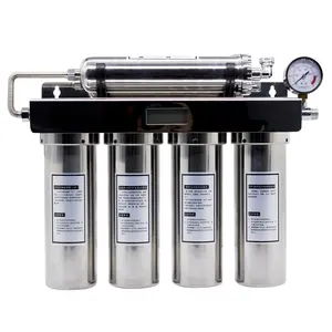 Inicio 5 etapas 304 Membrana de ultrafiltración de acero inoxidable purificador de agua sistema de purificación encimera Uf filtro de agua