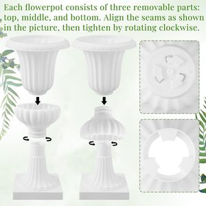 Macetas <span class=keywords><strong>Grandes</strong></span> de Plástico para Decoración del Hogar, Estilo Romano Europeo, Ecológicas, para Interiores y Exteriores, Ideales para Bodas y Eventos - Product Image 2
