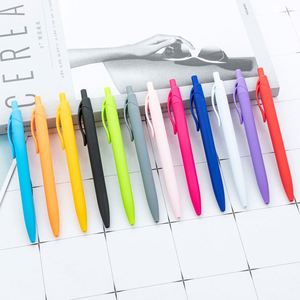 Stylos publicitaires promotionnels pour hôtel, papeterie de bureau, stylos à bille en plastique multi-couleurs avec logo personnalisé, revêtement par pulvérisation, 1,0 mm - Product Image 1