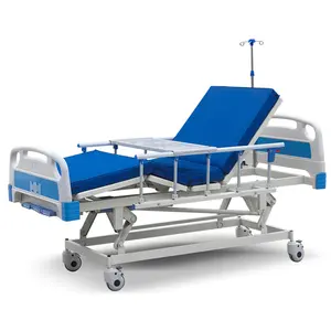 Adjustable Hospital Bed 3 Crank Manual Portable Control Manual Medical Bed For Sale