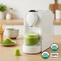 Kapsul Teh Matcha 100% Teh Hijau Kelas Seremonial Kompatibel dengan Mesin Sajian Tunggal untuk Rumah Kantor Kafe