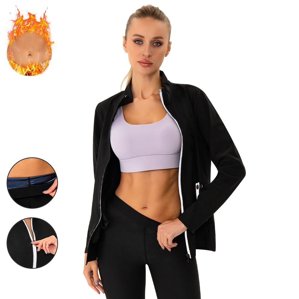 Individuelles Logo Saunaanzug für Damen Gewichtsabnahme Saunajacke Hosen Training Fitness Jogginganzüge für Damen