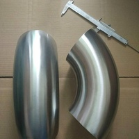 Pipa Knalpot Titanium Alloy Gr5 TC4 Standar ASTM B363, Kekuatan Tinggi, Poles Cermin, Seamless Bend Pipe, Profesional untuk Trek