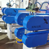 Machine de laminage automatique PUR à chaud pour film, papier, MDF - Moteur et composants d'engrenage haute puissance 70KW contrôlés par PLC