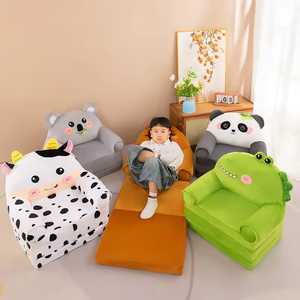 Sillón Infantil Multifuncional de Tres Capas Estilo Dibujos Animados JM1, Silla Convertible Plegable para Niños, Juguetes de Peluche para Animales para Jugar - Product Image 3
