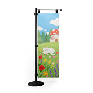 Haute qualité à bas <span class=keywords><strong>prix</strong></span> <span class=keywords><strong>japonais</strong></span> personnalisé Anime dessin animé Logo drapeau Mini Nobori drapeau avec support de poteau - Product Image 5