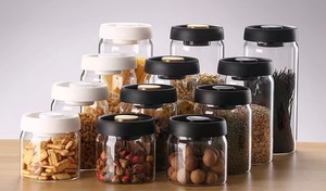 微波炉密封玻璃咖啡坚果罐套装标志印刷食品容器厨房储物调味料包装 - Product Image 4
