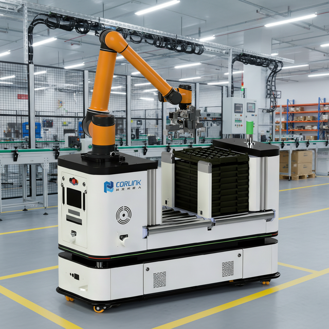 EZ-COR AMR AGV Mobile AI Robot Cobot Manipulator Motor PLC 3kW 220V Handling Palletizing Industrial 4.0 Automation Factory