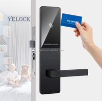 Serrure de porte d'hôtel électronique intelligente sans clé en alliage de zinc avec système de contrôle d'accès par carte pour hôtel