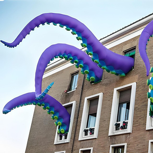 Decoración Ecológica con Temática Oceánica <span class=keywords><strong>de</strong></span> Pulpo con Ventilador para Campañas y Promociones <span class=keywords><strong>de</strong></span> Concienciación Ambiental - Product Image 2