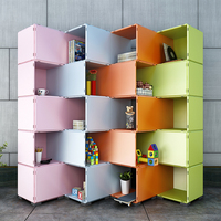 Armoire de rangement moderne, colorée et durable pour l'école, la salle de classe, bricolage, modulaire, assemblage libre, en plastique ABS