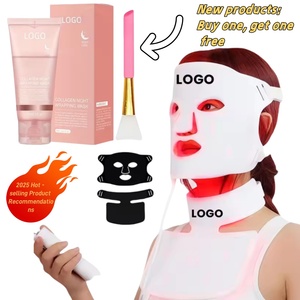Masque facial LED de luminothérapie coréen, lumière rouge et crème peel-off, masque facial en cristal, masque de nuit PDT, masque au collagène - Product Image 2