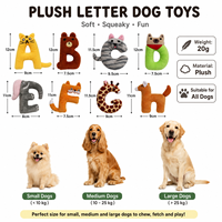 26 Juguetes de Peluche con Sonido del Alfabeto Inglés para Perros, con Formas Ligeras de Letras para que los Cachorros las Transporten y Jueguen Interactivamente en Casa