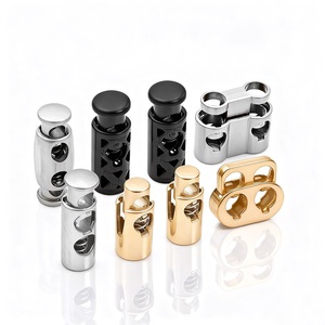 OEM kim loại Stopper dây khóa dây rút Vàng dây rút chuyển đổi dừng Snap kim loại dây khóa hình dạng tùy chỉnh dây kim loại khóa cho hàng may mặc - Product Image 3
