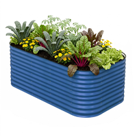 Kits de jardinières surélevées en acier galvanisé pour l'extérieur, bacs à plantes en métal pour l'extérieur