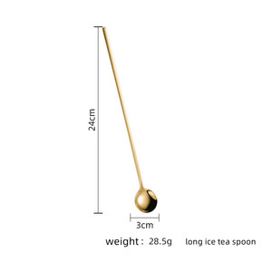 <span class=keywords><strong>Cucchiaino</strong></span> da caffè in acciaio inossidabile 304 in metallo per uso alimentare <span class=keywords><strong>cucchiaino</strong></span> da tè con manico <span class=keywords><strong>lungo</strong></span> cucchiai per mescolare il tè freddo - Product Image 6