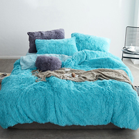 Ensembles de literie Offre Spéciale de haute qualité fausse fourrure chaude sensorielle Super confortable housse de couette taie d'oreiller pour lit Double d'hiver