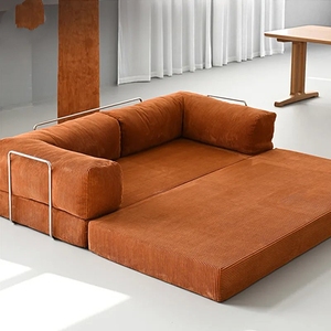 Modern minimalis Modular ruang tamu beberapa orientasi paket vakum dikompresi Set kain Sofa kompresi Sofa