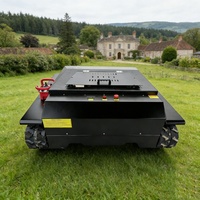 Penjualan Langsung Pabrik 24V DIY Mesin Pemotong Rumput 4-Tak Kelas Industri, Robot Penyiang Gulma Gaya Tank Jalan Raya dengan Remote Control
