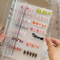 Tragbares Nagelaufbewahrungsbuch: Transparente, mattierte Farbkarte für Nagelkunst-Stilkollektionen und Präsentation – Großhandel