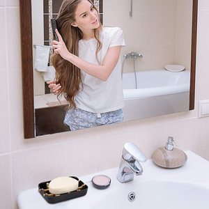 Portasapone portasapone autodrenante in bambù portasapone per doccia bagno - Product Image 4