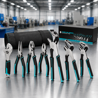 Ensemble de 8 pinces à main en acier Cr-V, kit d'outils à main avec étui à roulettes, pinces de mécanicien pour le bricolage à domicile