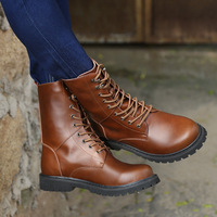 Chaussures en cuir pour hommes printemps-automne 2026, chaussures montantes à semelle épaisse, chaussures décontractées tendance pour hommes, bottes d'extérieur pour hommes avec lacets, bottes de moto