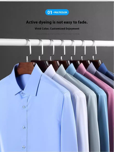 Herren Stretch No Iron Bequemes Hemd Koreanischer Stil Business Formal Interview Weißes Hemd Plus Size - Product Image 2