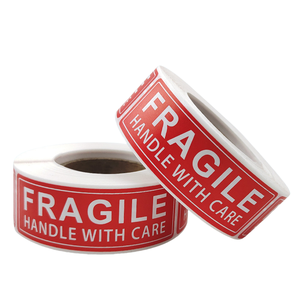 Etiqueta Adhesiva de PVC Impermeable Anti-Falsificación, Etiqueta de Envío Frágil y Irrompible, Logotipo Personalizado, Diseño Rectangular de Alta Calidad - Product Image 6