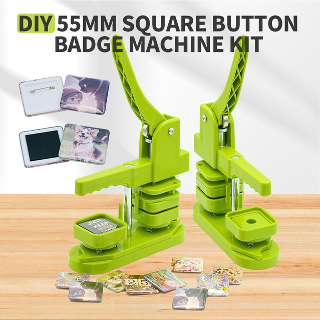 Premium Square Button Badge Durable Square Badge Machine Square Badge Maker