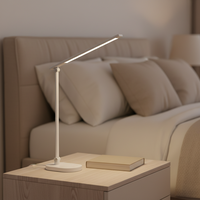 Lampe de table LED pour la protection des yeux, CRI 95, spectre complet, 10W, alimentation USB, lampe d'étude à 3 niveaux de luminosité réglable, lampe de lecture pour la maison et le bureau