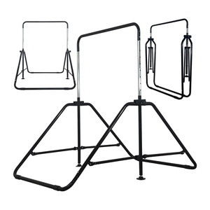 Barra de Gimnasia Plegable para Niños y Niñas, Uso en Casa o Club, Base de 5 Pies de Largo, 9 Niveles de Altura, Barra de Entrenamiento de Gimnasia - Product Image 1