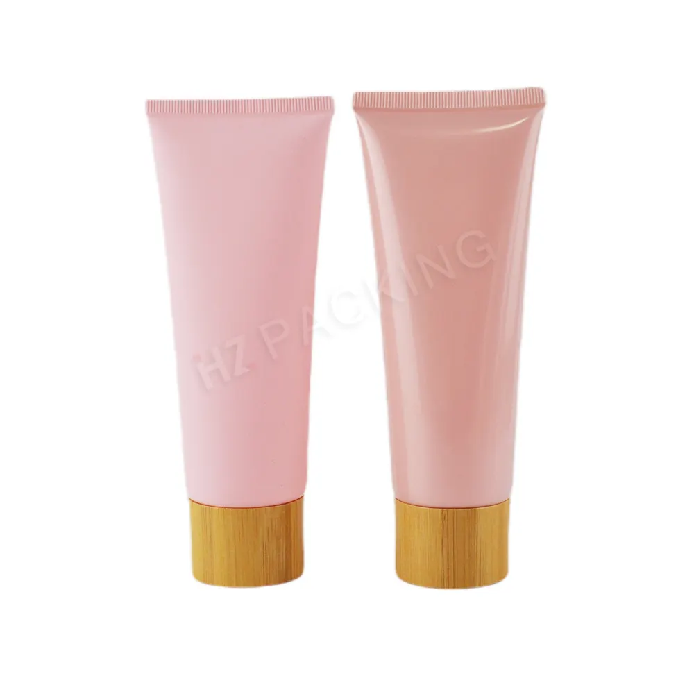 50g निचोड़ कॉस्मेटिक प्लास्टिक गुलाबी ट्यूब पेंच फ्लिप शीर्ष Lids के साथ चेहरे Cleanser के लिए नली ट्यूब पैकेजिंग
