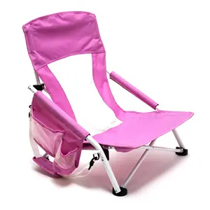 2024 yeni stil güneşli hissediyorum hafif katlanır kamp sandalyesi düşük Sling açık pembe plaj sandalyesi kamp plaj yürüyüş bahçe için